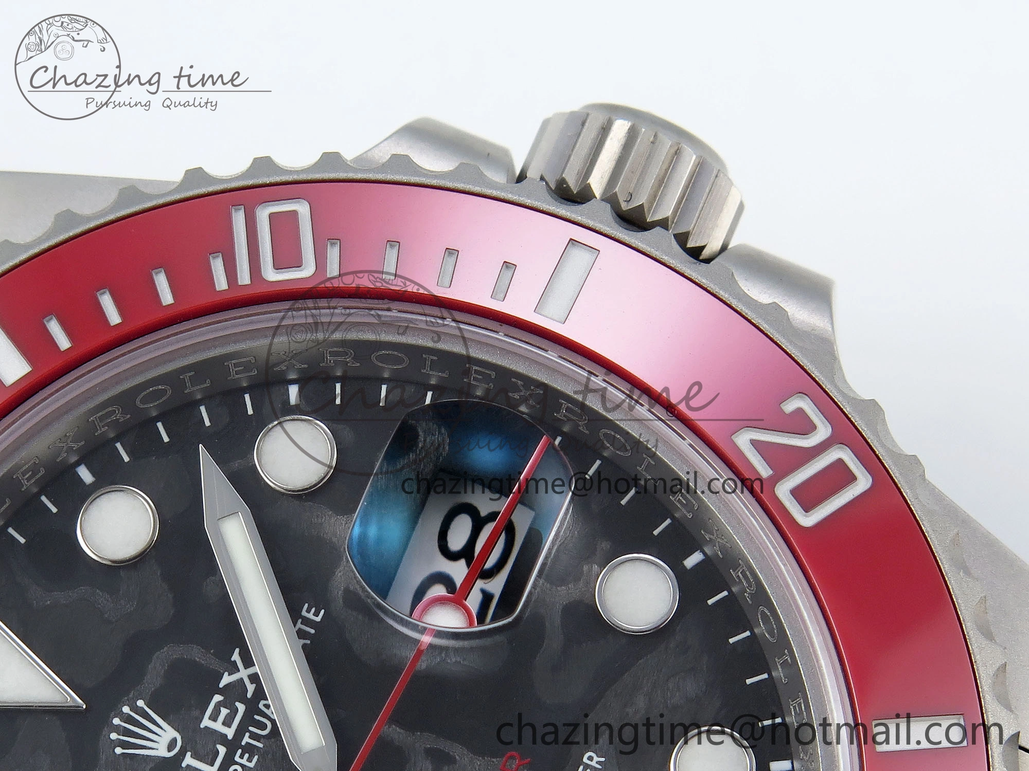 Submariner DIW Red Ceramic Bezel VSF 1:1 Best Edition Black Carbon Dial on Sandblasted Bracelet VS Timeless 1716