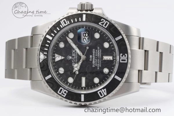 Submariner DIW Sandblasted VSF 1:1 Best Edition Black Carbon Dial on SS Bracelet VS Trendsetting 2071
