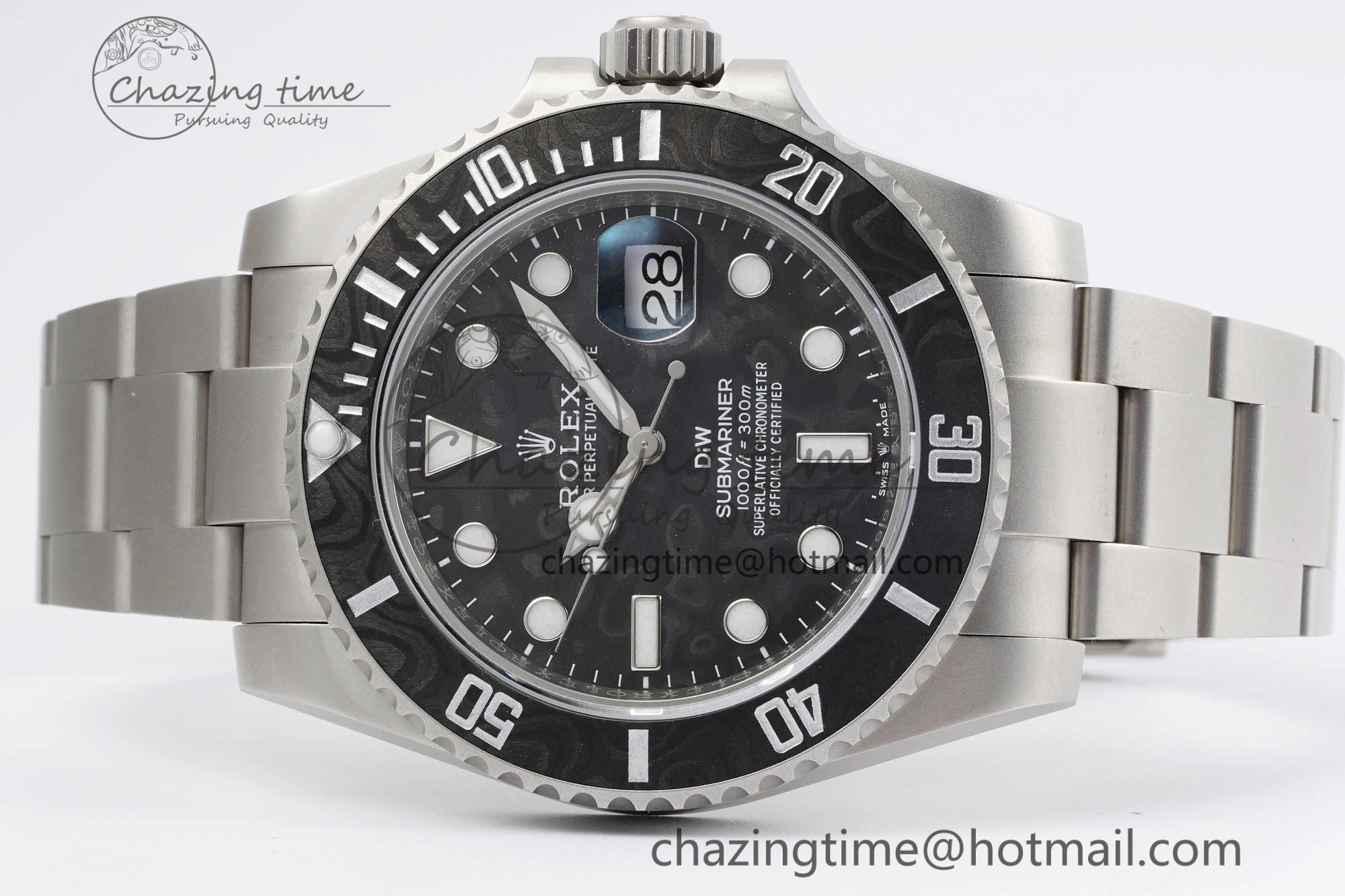 Submariner DIW Sandblasted VSF 1:1 Best Edition Black Carbon Dial on SS Bracelet VS Trendsetting 2071