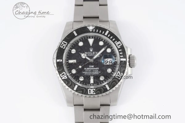 Submariner DIW Sandblasted VSF 1:1 Best Edition Black Carbon Dial on SS Bracelet VS Trendsetting 2071