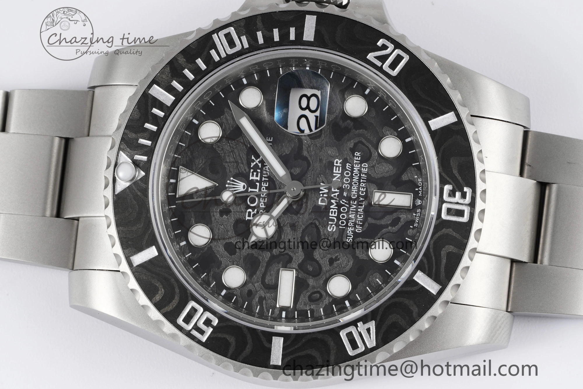 Submariner DIW Sandblasted VSF 1:1 Best Edition Black Carbon Dial on SS Bracelet VS Trendsetting 2071