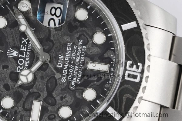 Submariner DIW Sandblasted VSF 1:1 Best Edition Black Carbon Dial on SS Bracelet VS Trendsetting 2071