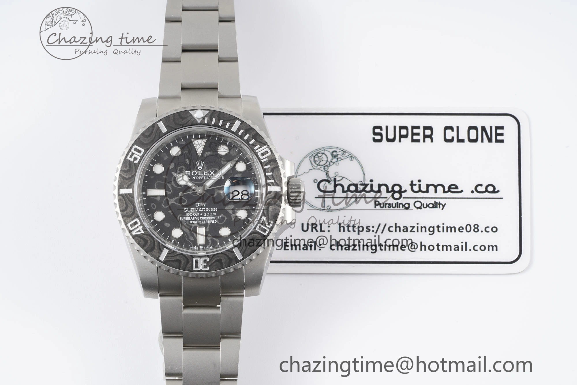 Submariner DIW Sandblasted VSF 1:1 Best Edition Black Carbon Dial on SS Bracelet VS Trendsetting 2071