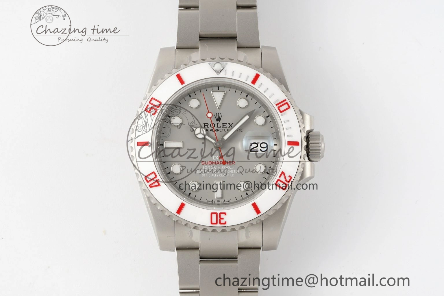 TimelessDesign Submariner DIW Sandblasted VSF 1:1 Best Edition Gray Dial White Ceramic Bezel on SS Bracelet VS 1952