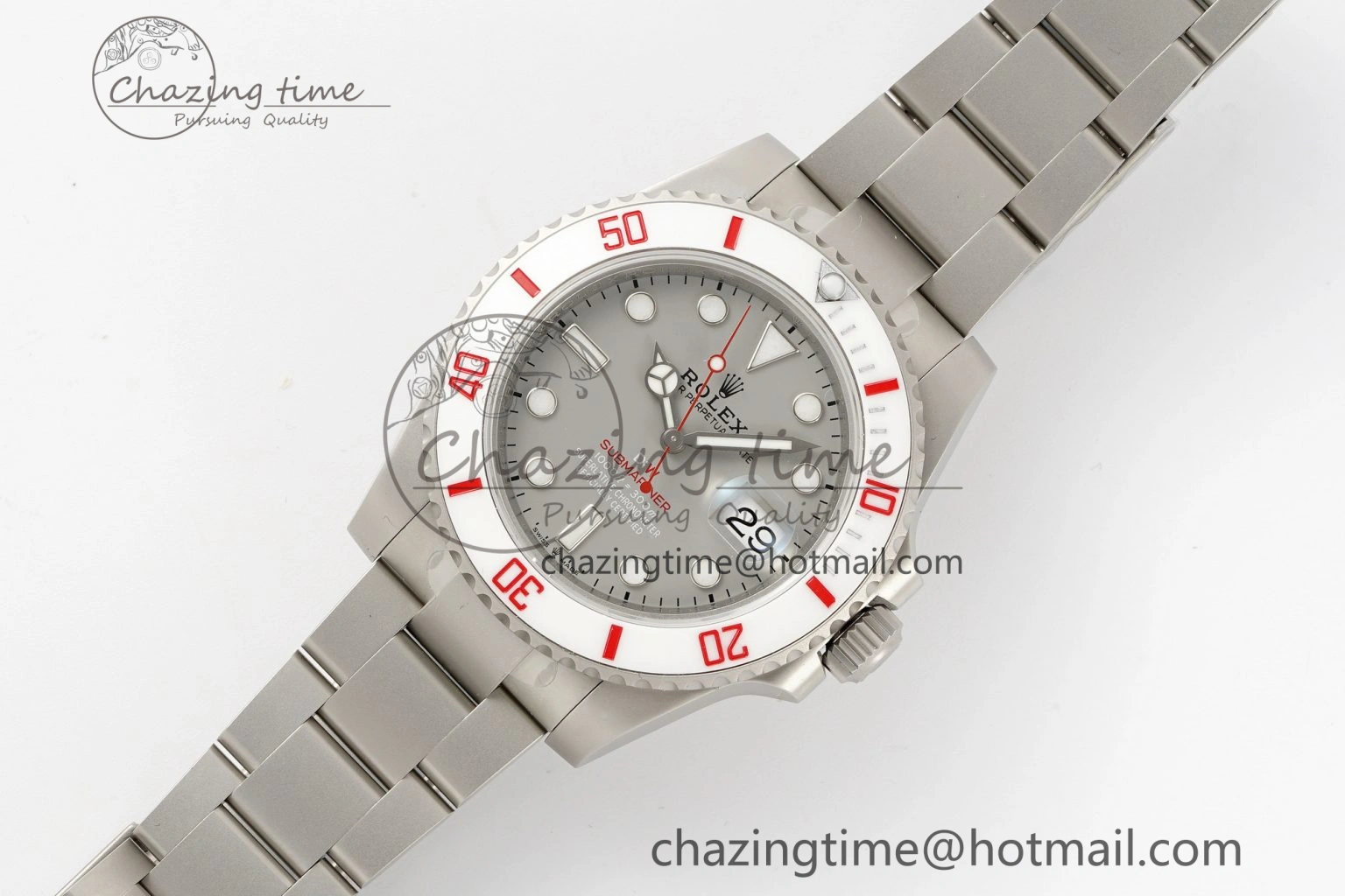 TimelessDesign Submariner DIW Sandblasted VSF 1:1 Best Edition Gray Dial White Ceramic Bezel on SS Bracelet VS 1952