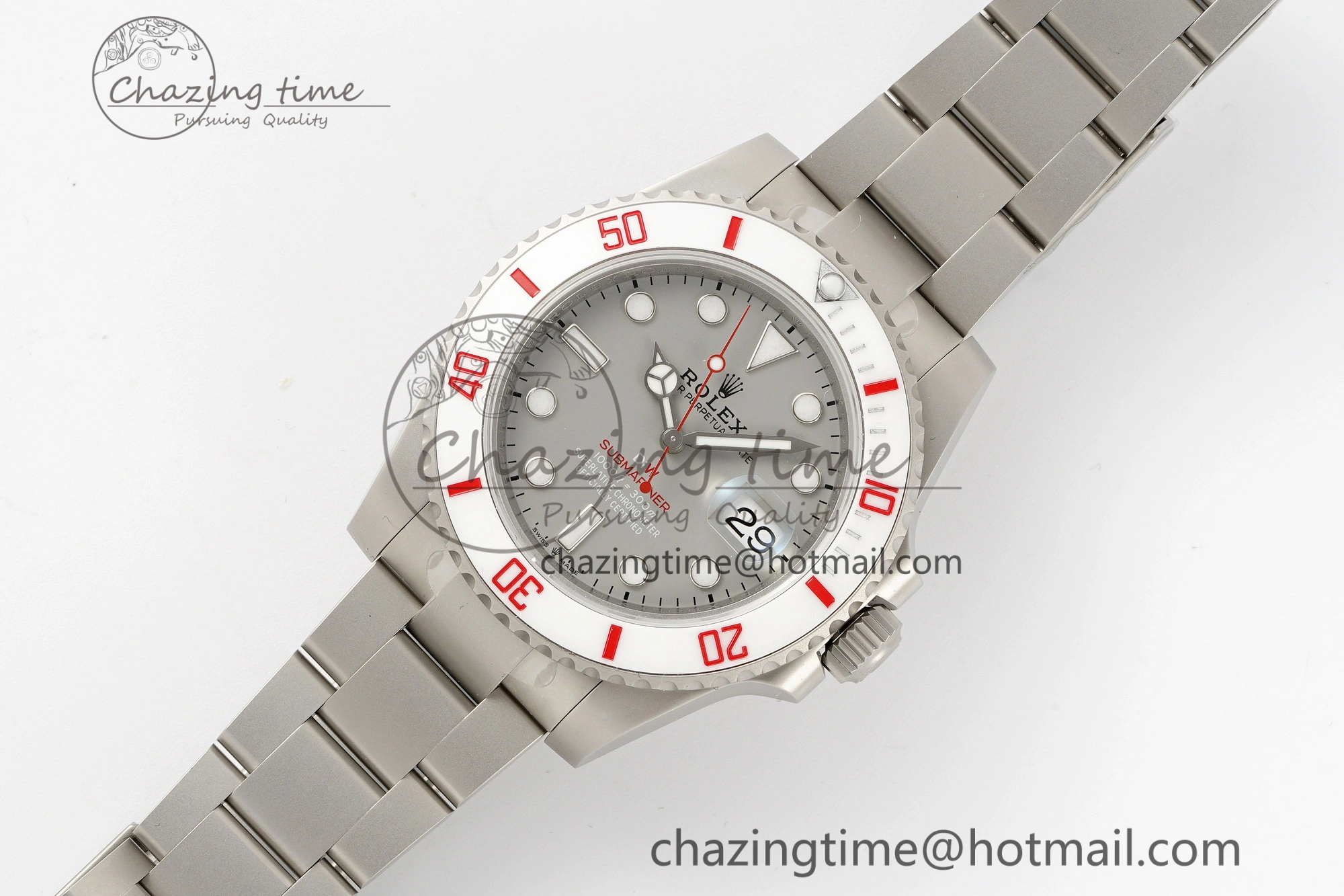 TimelessDesign Submariner DIW Sandblasted VSF 1:1 Best Edition Gray Dial White Ceramic Bezel on SS Bracelet VS 1952