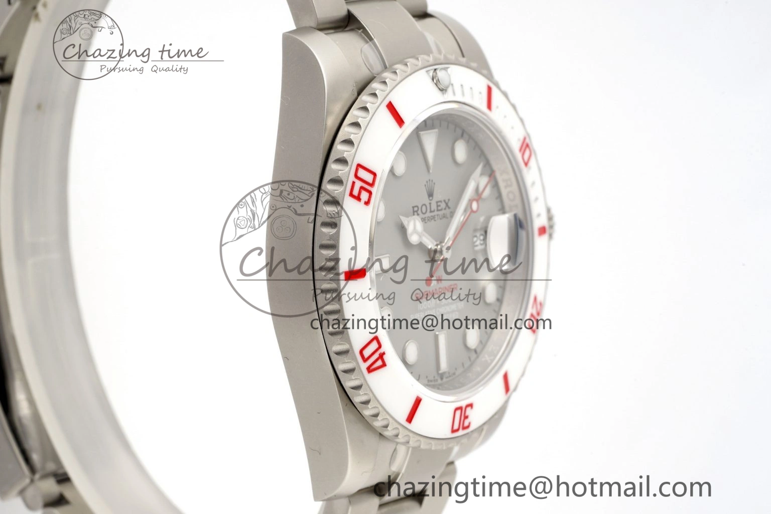 TimelessDesign Submariner DIW Sandblasted VSF 1:1 Best Edition Gray Dial White Ceramic Bezel on SS Bracelet VS 1952