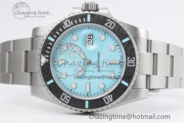 Stretchable Submariner DIW Sandblasted VSF 1:1 Best Edition Tiffany Blue Dial on SS Bracelet VS 2068
