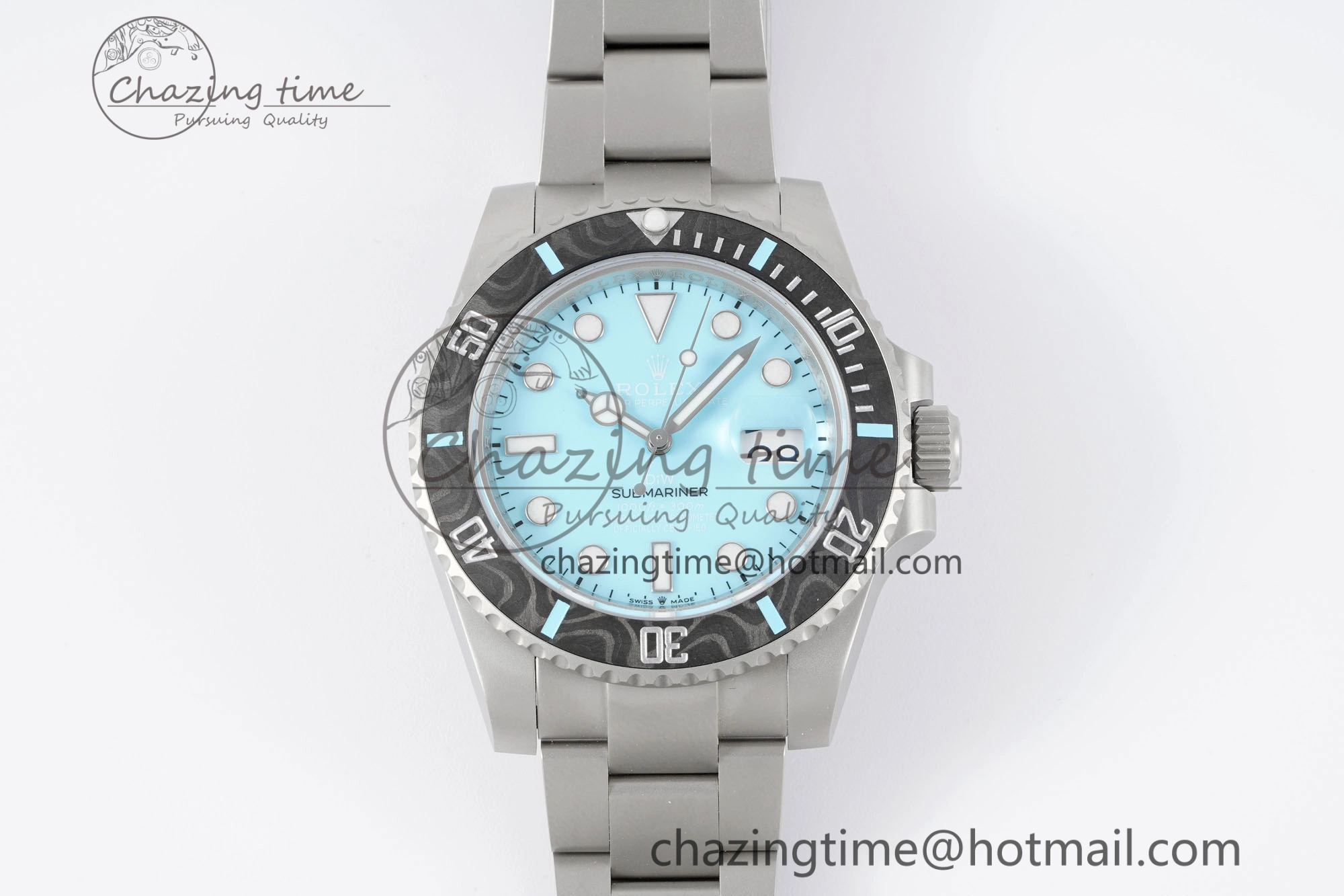 Stretchable Submariner DIW Sandblasted VSF 1:1 Best Edition Tiffany Blue Dial on SS Bracelet VS 2068