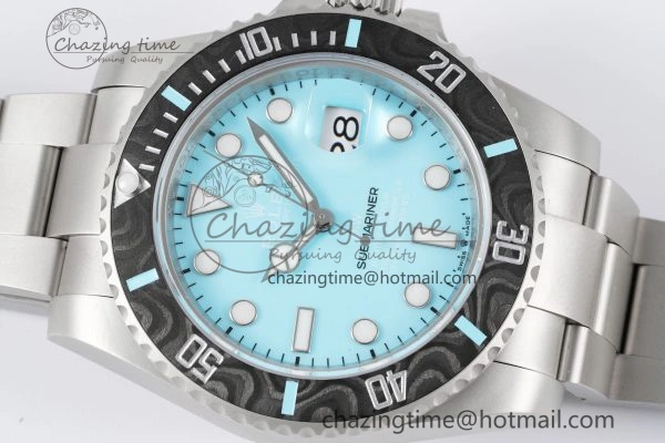 Stretchable Submariner DIW Sandblasted VSF 1:1 Best Edition Tiffany Blue Dial on SS Bracelet VS 2068