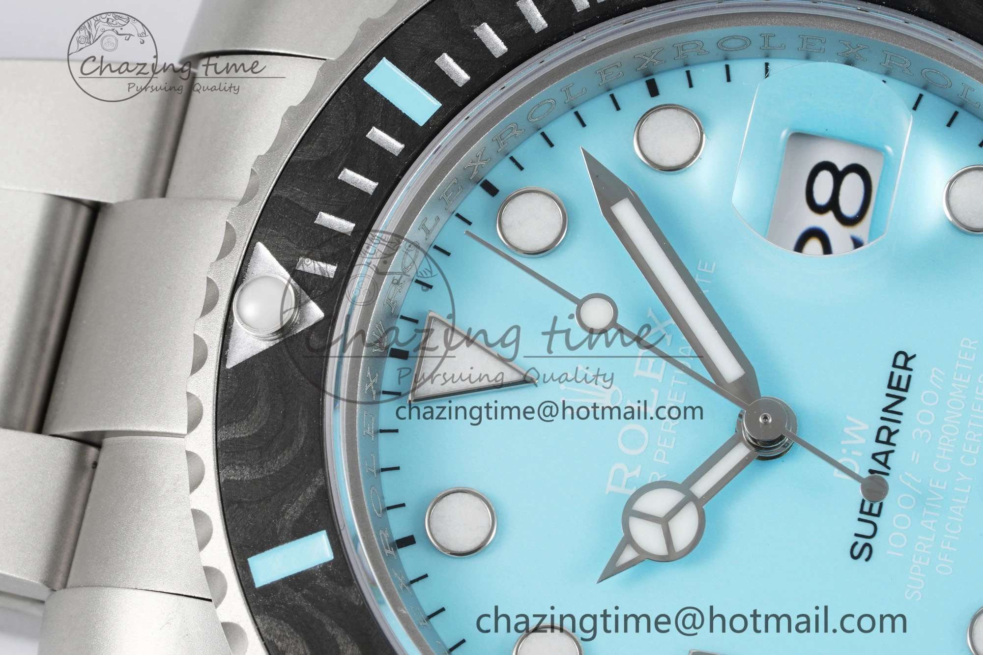 Stretchable Submariner DIW Sandblasted VSF 1:1 Best Edition Tiffany Blue Dial on SS Bracelet VS 2068