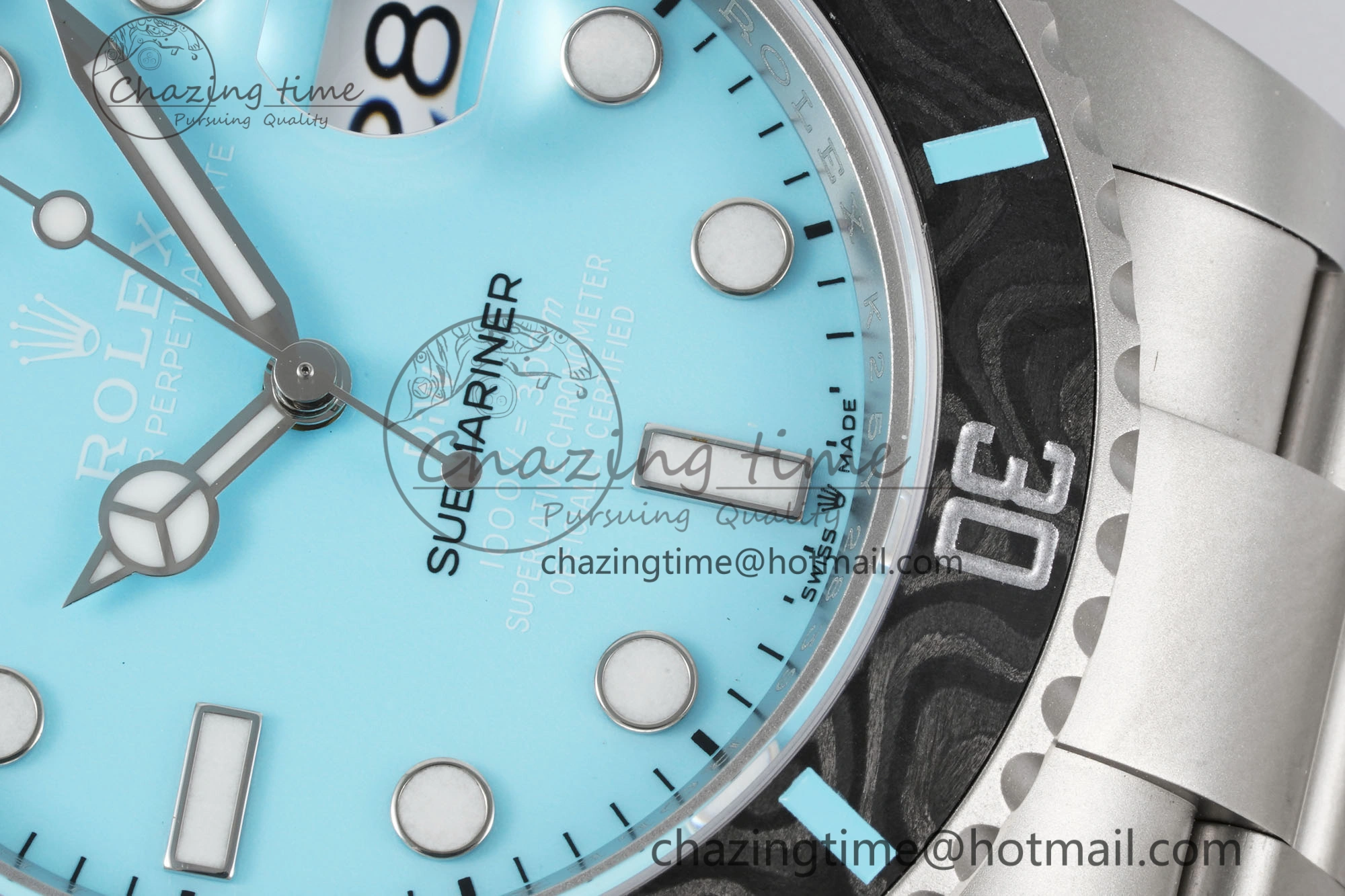 Stretchable Submariner DIW Sandblasted VSF 1:1 Best Edition Tiffany Blue Dial on SS Bracelet VS 2068