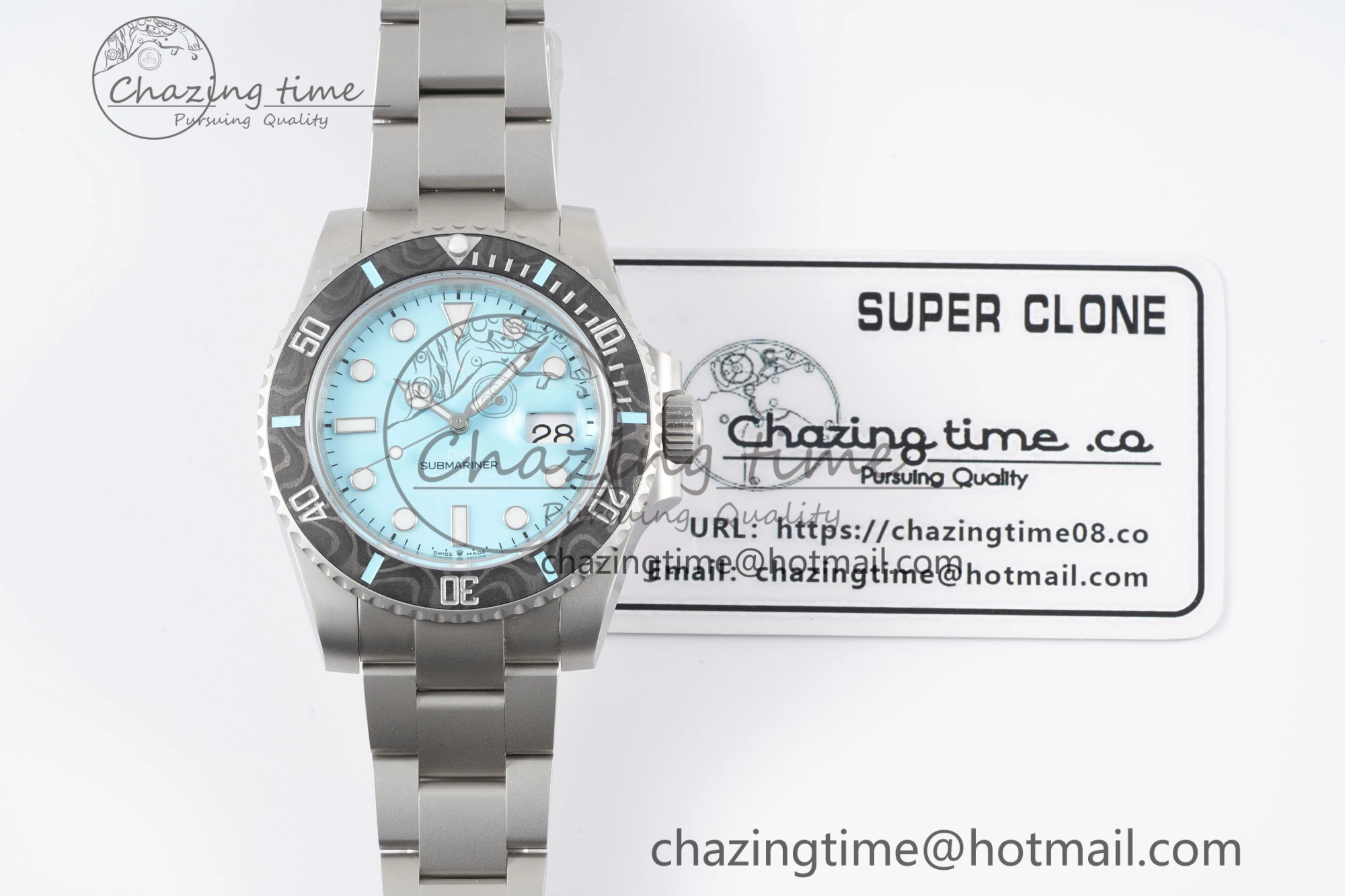 Stretchable Submariner DIW Sandblasted VSF 1:1 Best Edition Tiffany Blue Dial on SS Bracelet VS 2068