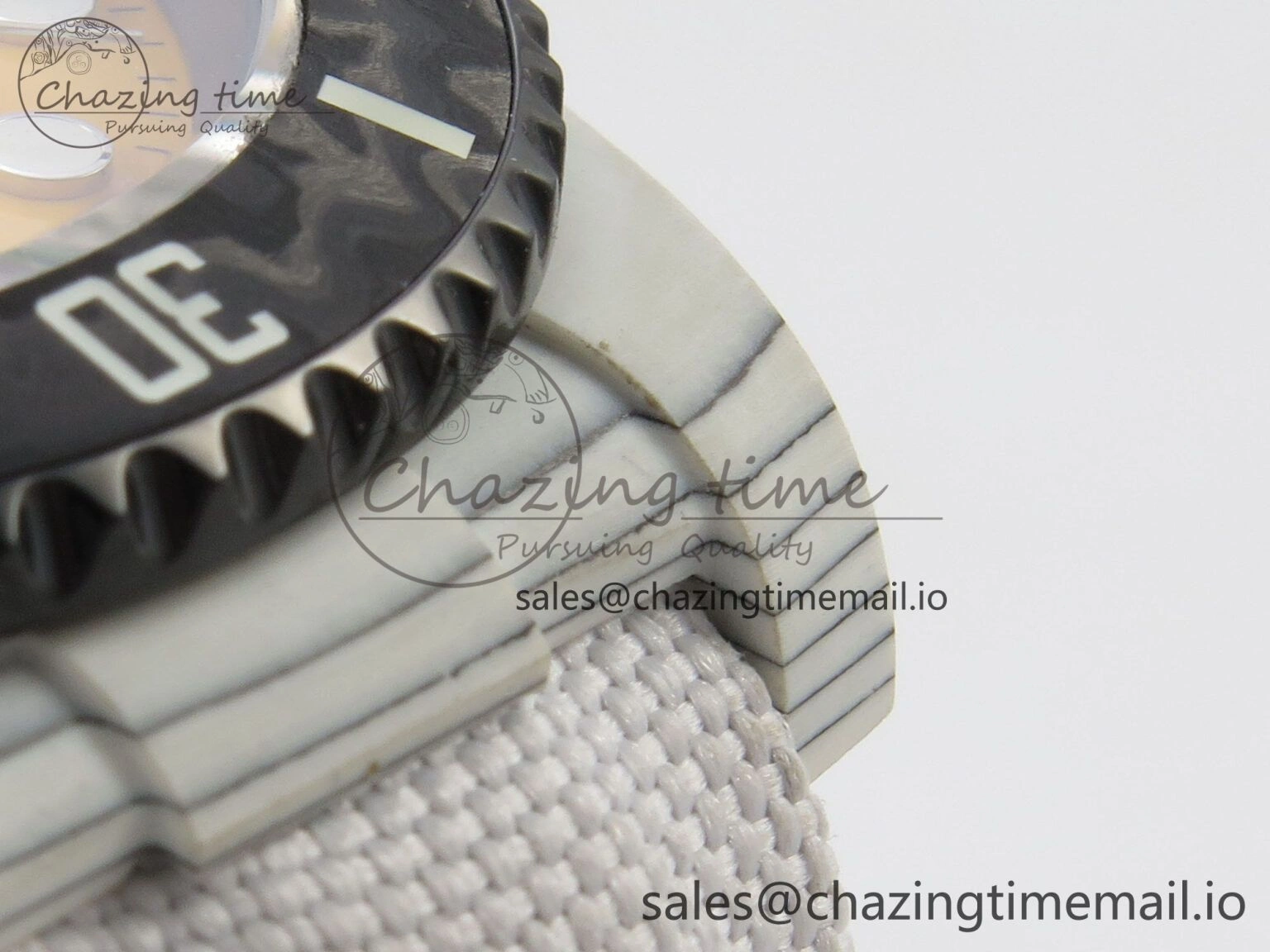Unique Submariner DIW White Carbon MPF Best Edition Yellow Dial On White Nylon Strap SA 312