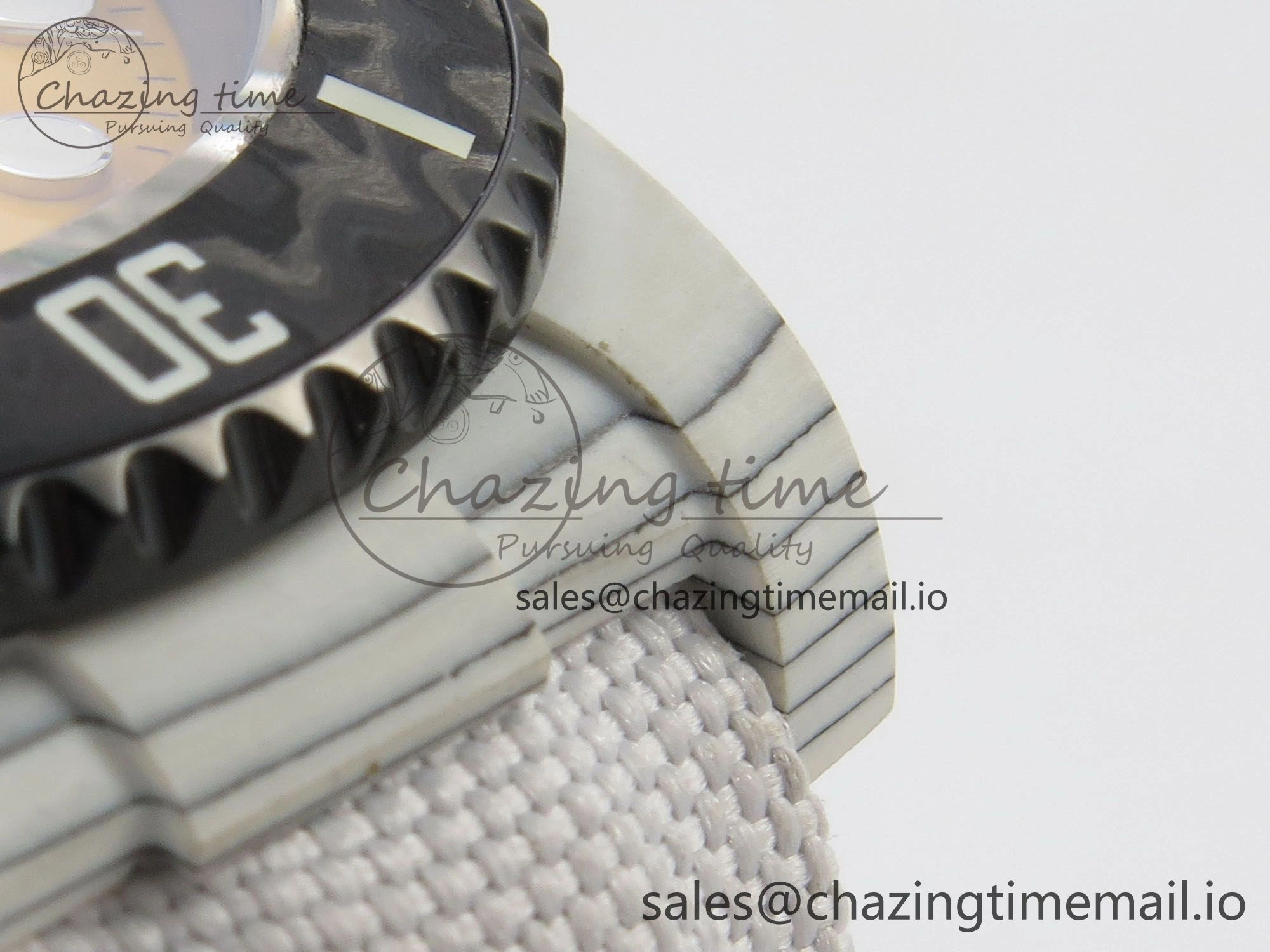 Unique Submariner DIW White Carbon MPF Best Edition Yellow Dial On White Nylon Strap SA 312