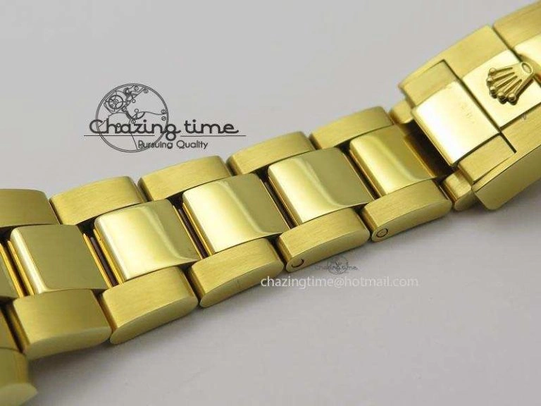 Sporty Submariner Full Gold Black Dial BP Best Edition Swiss ETA 3933