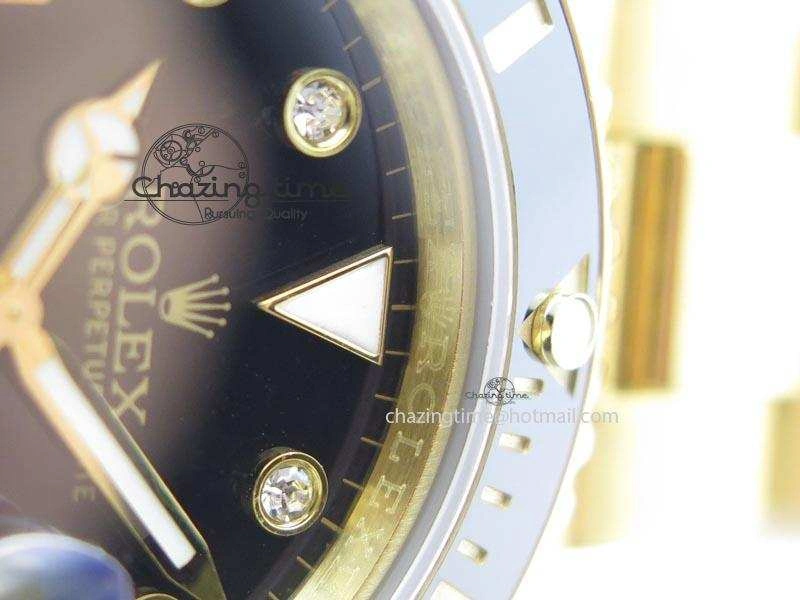 Submariner Full Gold Black Dial Diamond BP Best Edition Swiss ETA Popular 3935