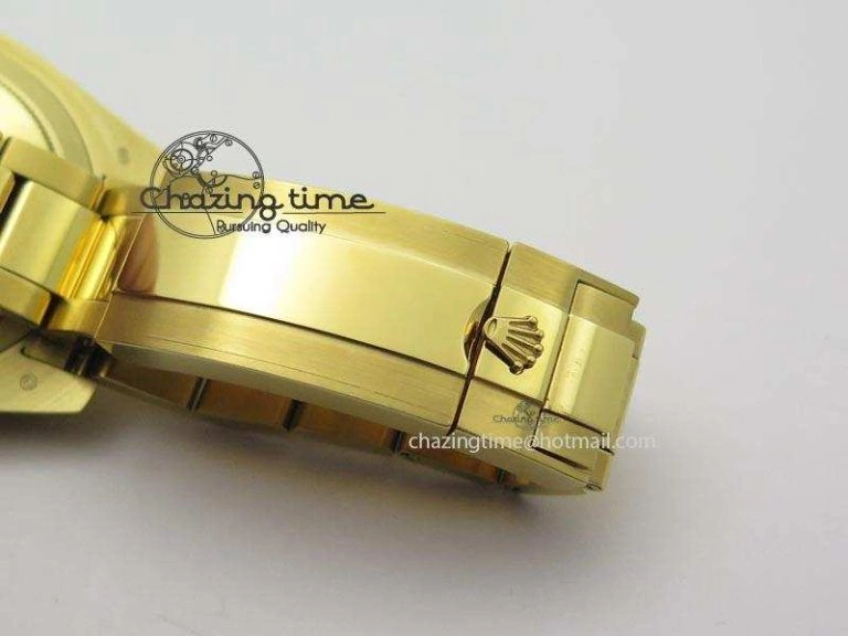Submariner Full Gold Blue Dial Diamond BP Best Edition Swiss ETA Minimalist 3930