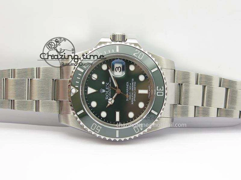 Classic Submariner LV SS SS Green Dial BP Maker Best Edition Swiss ETA 3927
