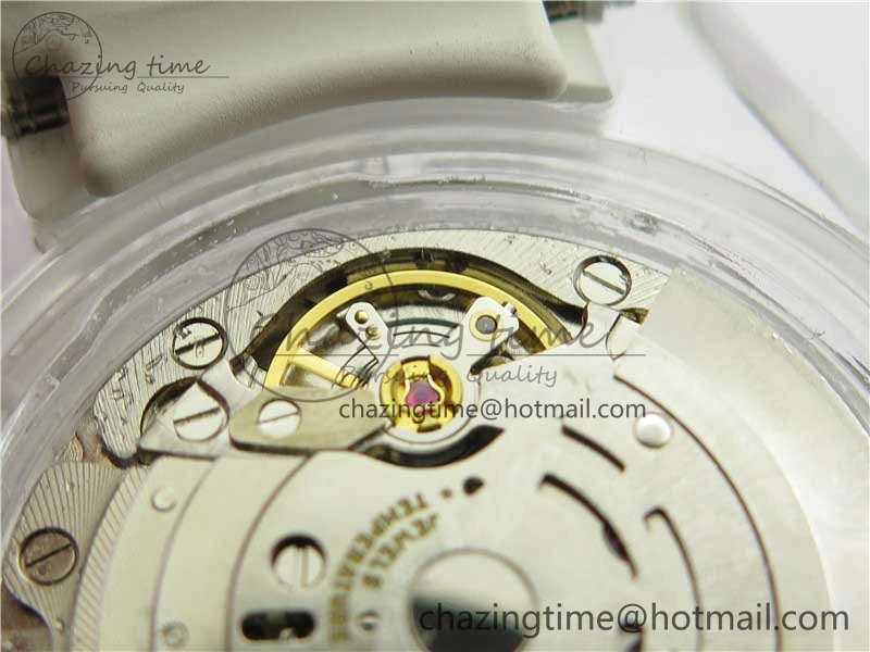 Resilient Submariner Phantomlab Transparent 3AF Best Edition Blue Fruit Dial on White Rubber Strap VR 2620