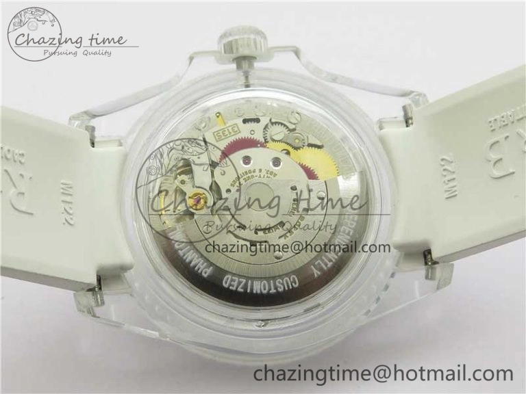 AllSeason Submariner Phantomlab Transparent 3AF Best Edition Blue Space Dial on White Rubber Strap VR 2618