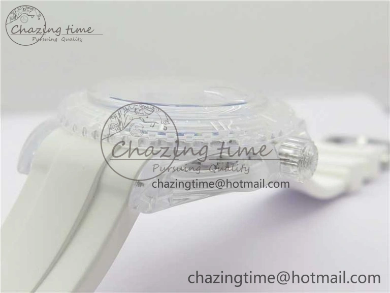 Submariner Phantomlab Transparent KZF Best Edition Blue Fruit Dial on White Rubber Strap VR Stretchable 2563