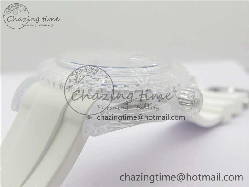 Submariner Phantomlab Transparent KZF Best Edition Blue Fruit Dial on White Rubber Strap VR Stretchable 2563