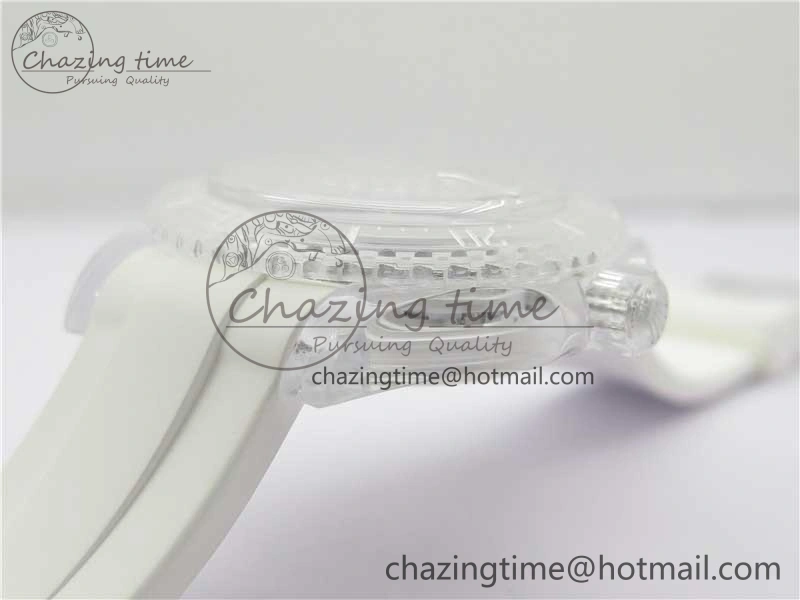 Submariner Phantomlab Transparent KZF Best Edition Blue Fruit Dial on White Rubber Strap VR Stretchable 2563