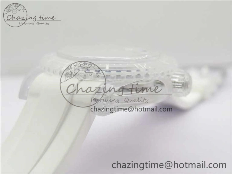 Submariner Phantomlab Transparent KZF Best Edition Deep Blue Dial on White Rubber Strap VR Tailored 2568