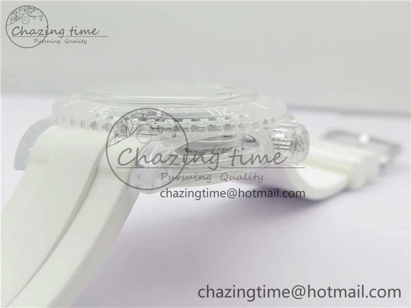 Submariner Phantomlab Transparent KZF Best Edition Green Dial on White Rubber Strap VR ModernLook 2570