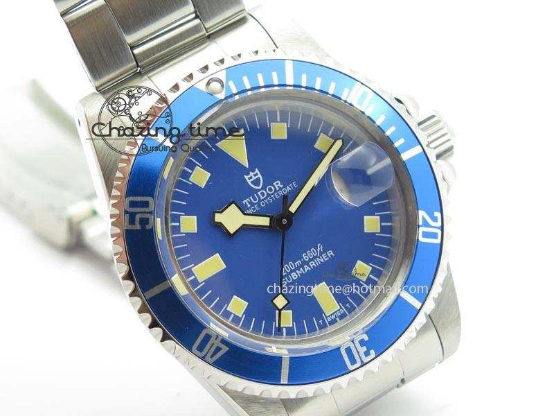 Functional Submariner SS JKF Best Edition Blue Dial Square Markers (Red Date) A 3903