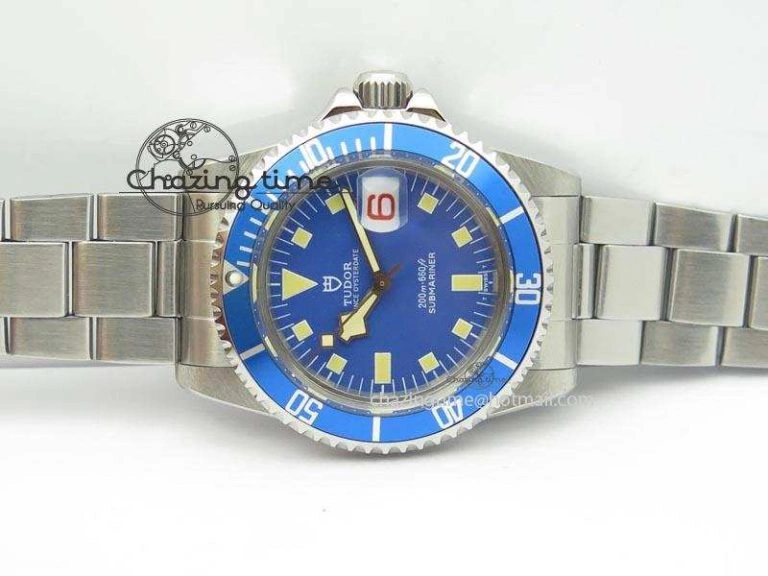 Functional Submariner SS JKF Best Edition Blue Dial Square Markers (Red Date) A 3903