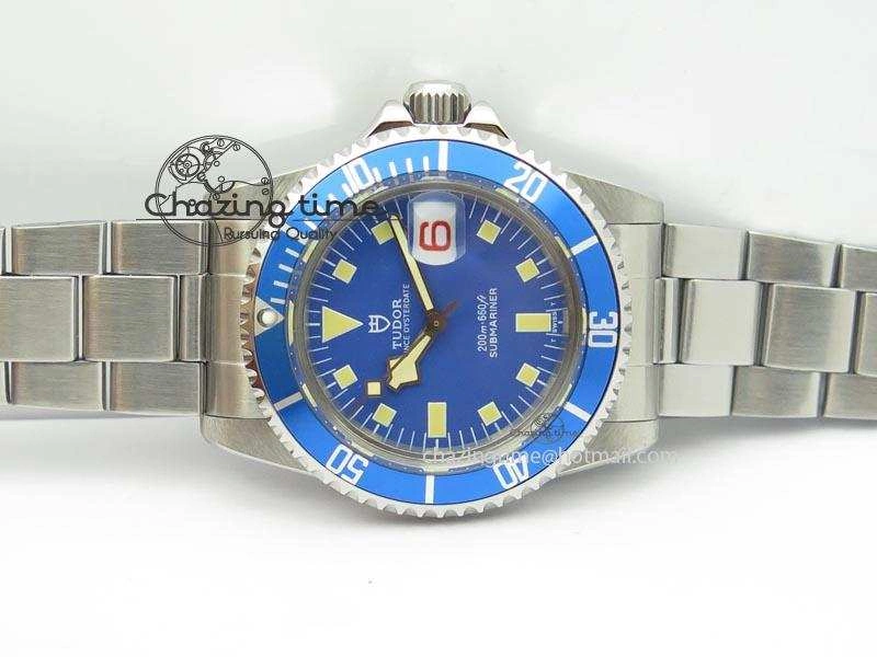 Functional Submariner SS JKF Best Edition Blue Dial Square Markers (Red Date) A 3903