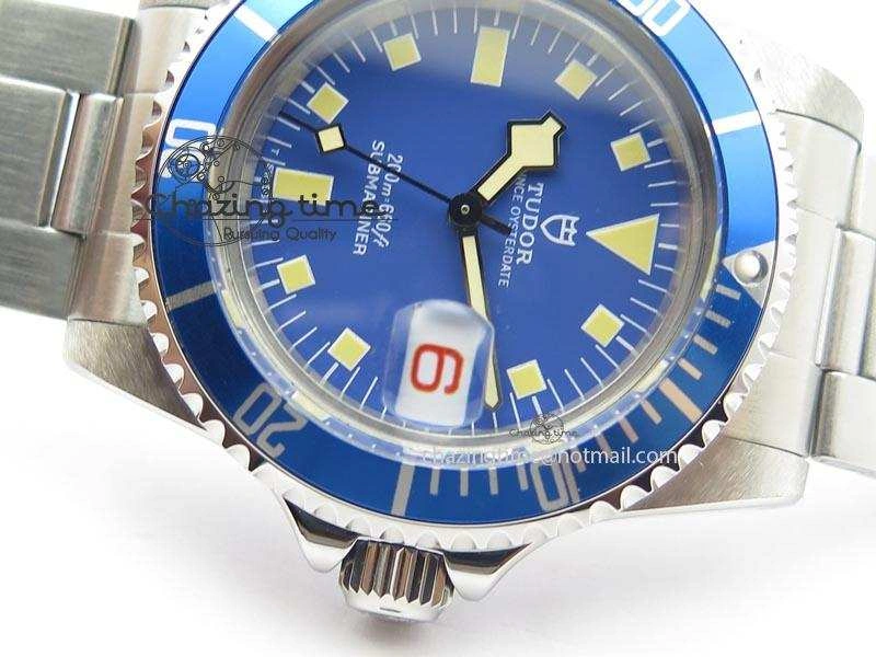 Functional Submariner SS JKF Best Edition Blue Dial Square Markers (Red Date) A 3903