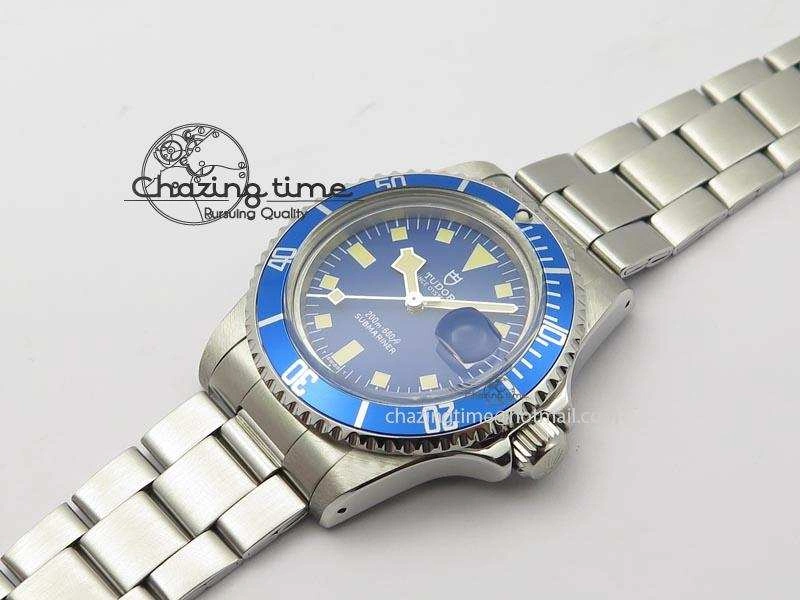 Functional Submariner SS JKF Best Edition Blue Dial Square Markers (Red Date) A 3903