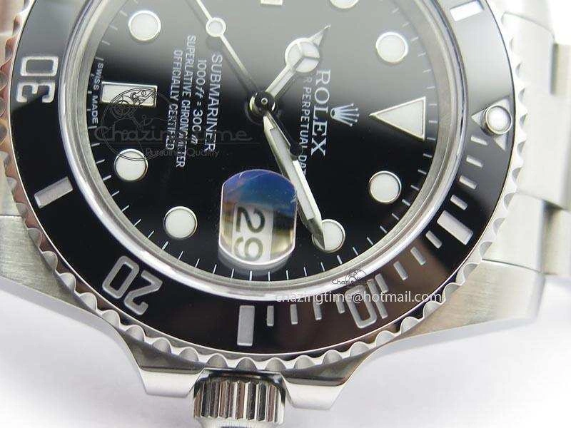 Affordable Submariner SS SS Black Dial BP Maker Best Edition Swiss ETA 3929
