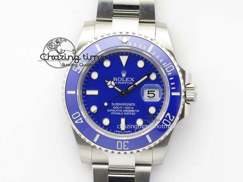 Contemporary Submariner SS SS Blue Dial BP Maker Best Edition Swiss ETA 3928