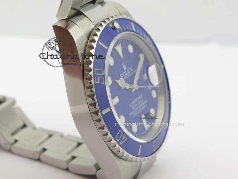 Contemporary Submariner SS SS Blue Dial BP Maker Best Edition Swiss ETA 3928