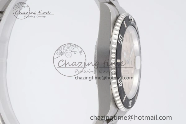 WellDesigned Submariner Sandblasted DIWF Best Edition Carbon Bezel Brown Dial Dial on SS Bracelet VR 2063