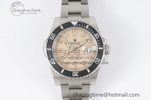 WellDesigned Submariner Sandblasted DIWF Best Edition Carbon Bezel Brown Dial Dial on SS Bracelet VR 2063