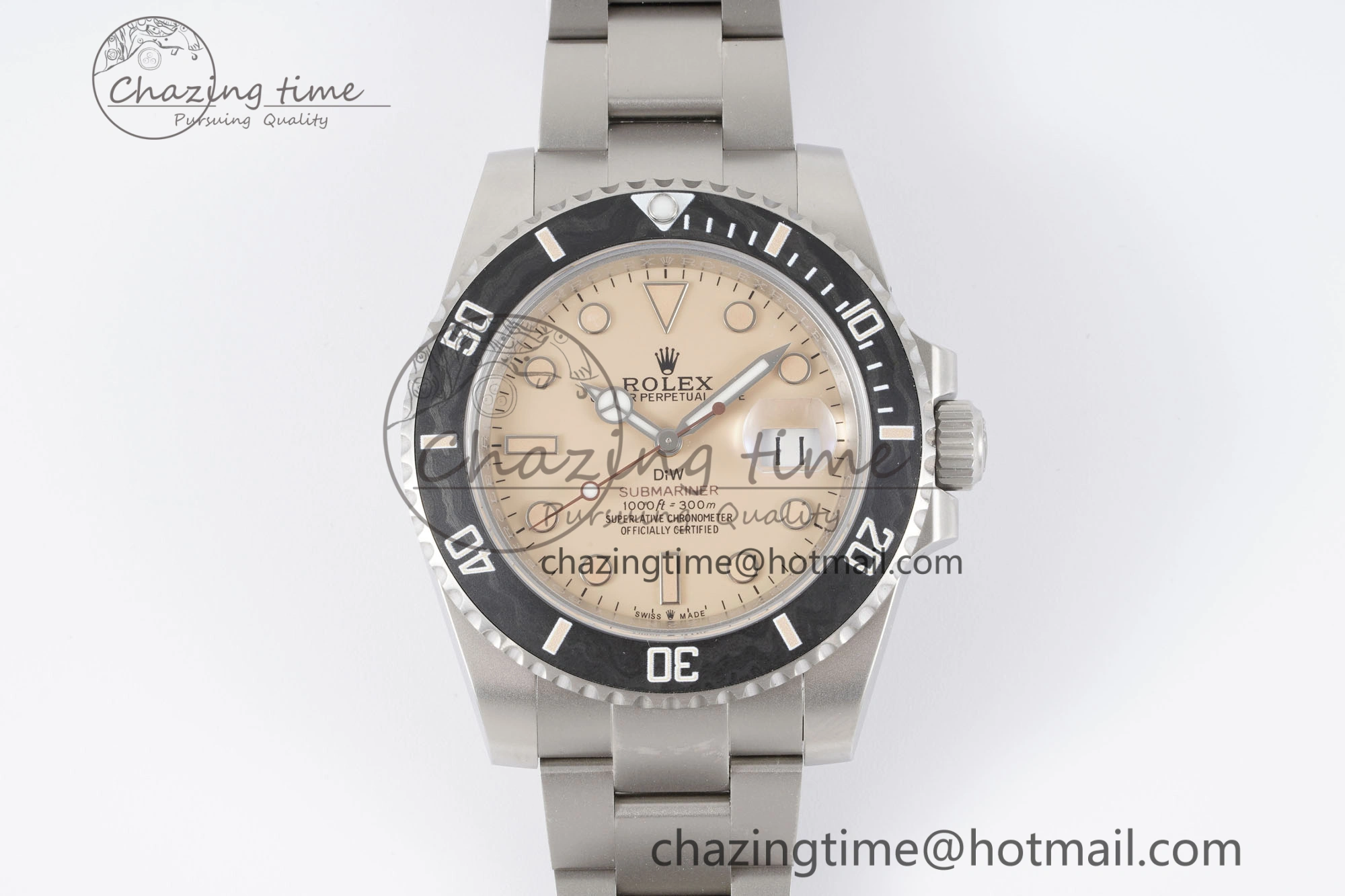 WellDesigned Submariner Sandblasted DIWF Best Edition Carbon Bezel Brown Dial Dial on SS Bracelet VR 2063