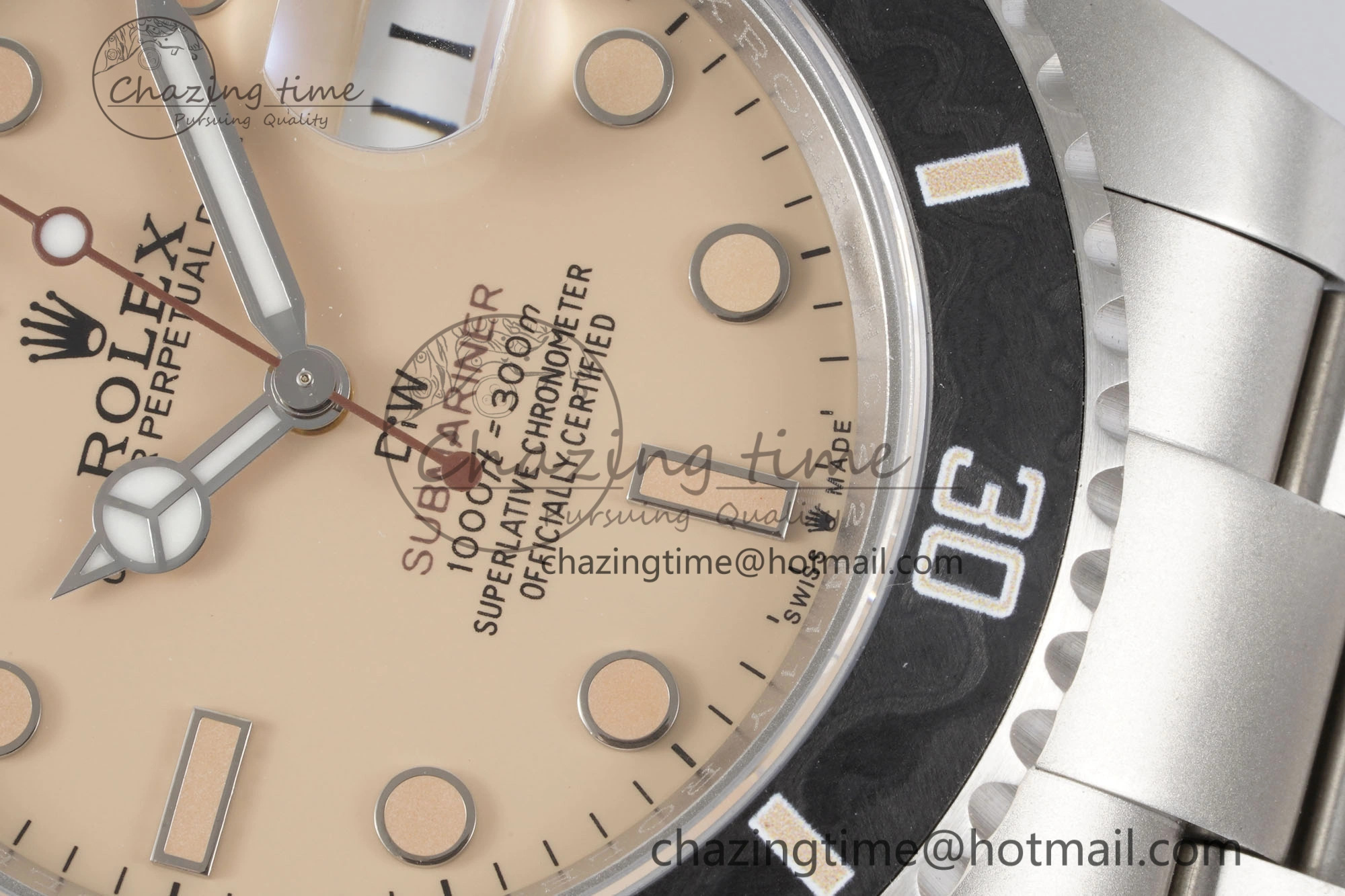 WellDesigned Submariner Sandblasted DIWF Best Edition Carbon Bezel Brown Dial Dial on SS Bracelet VR 2063