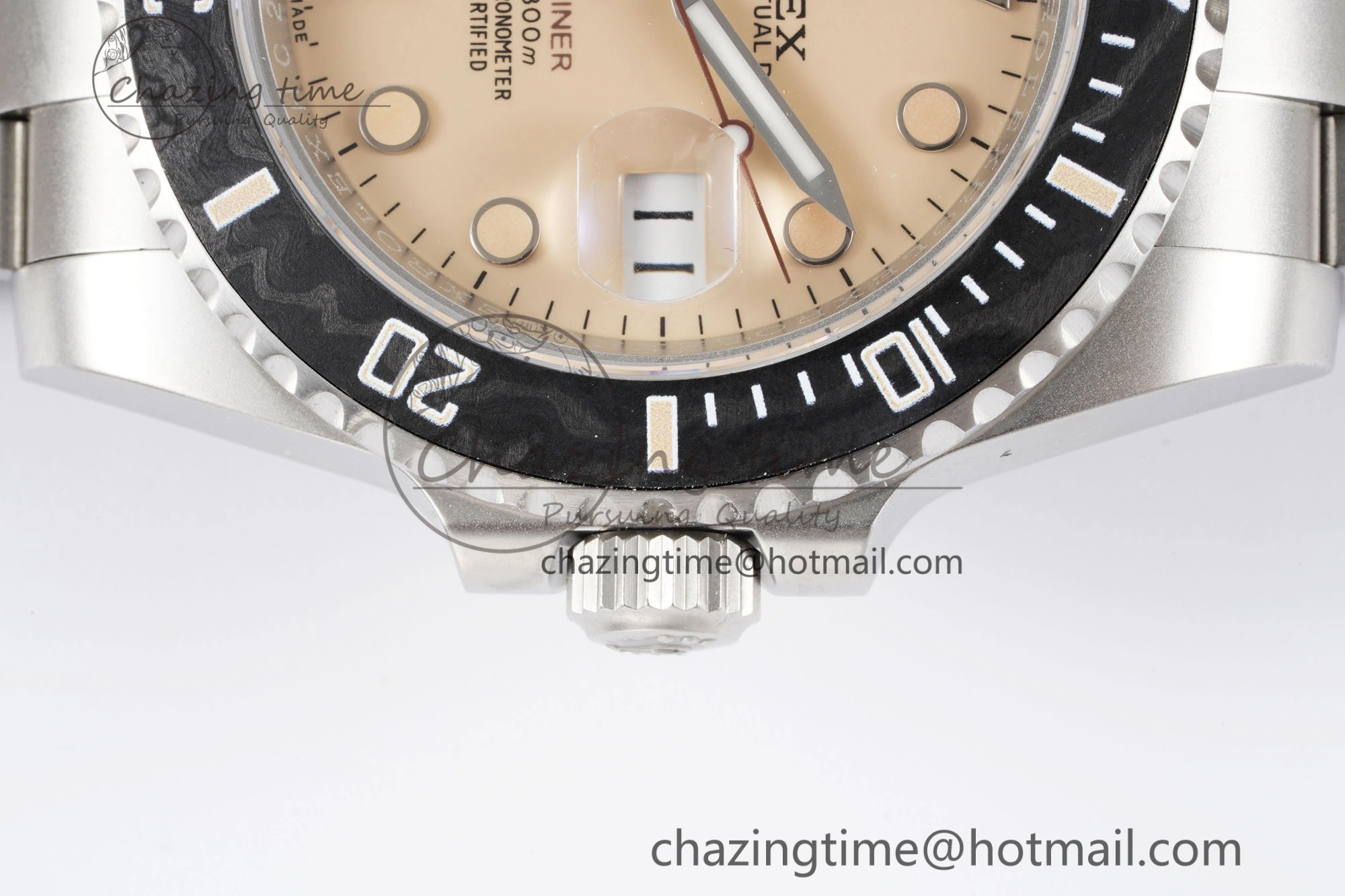 WellDesigned Submariner Sandblasted DIWF Best Edition Carbon Bezel Brown Dial Dial on SS Bracelet VR 2063