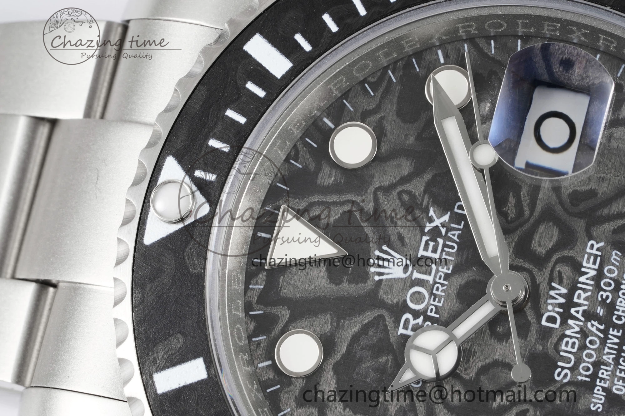 Submariner Sandblasted DIWF Best Edition Carbon Bezel Carbon Dial Dial on SS Bracelet VR TechFriendly 2064