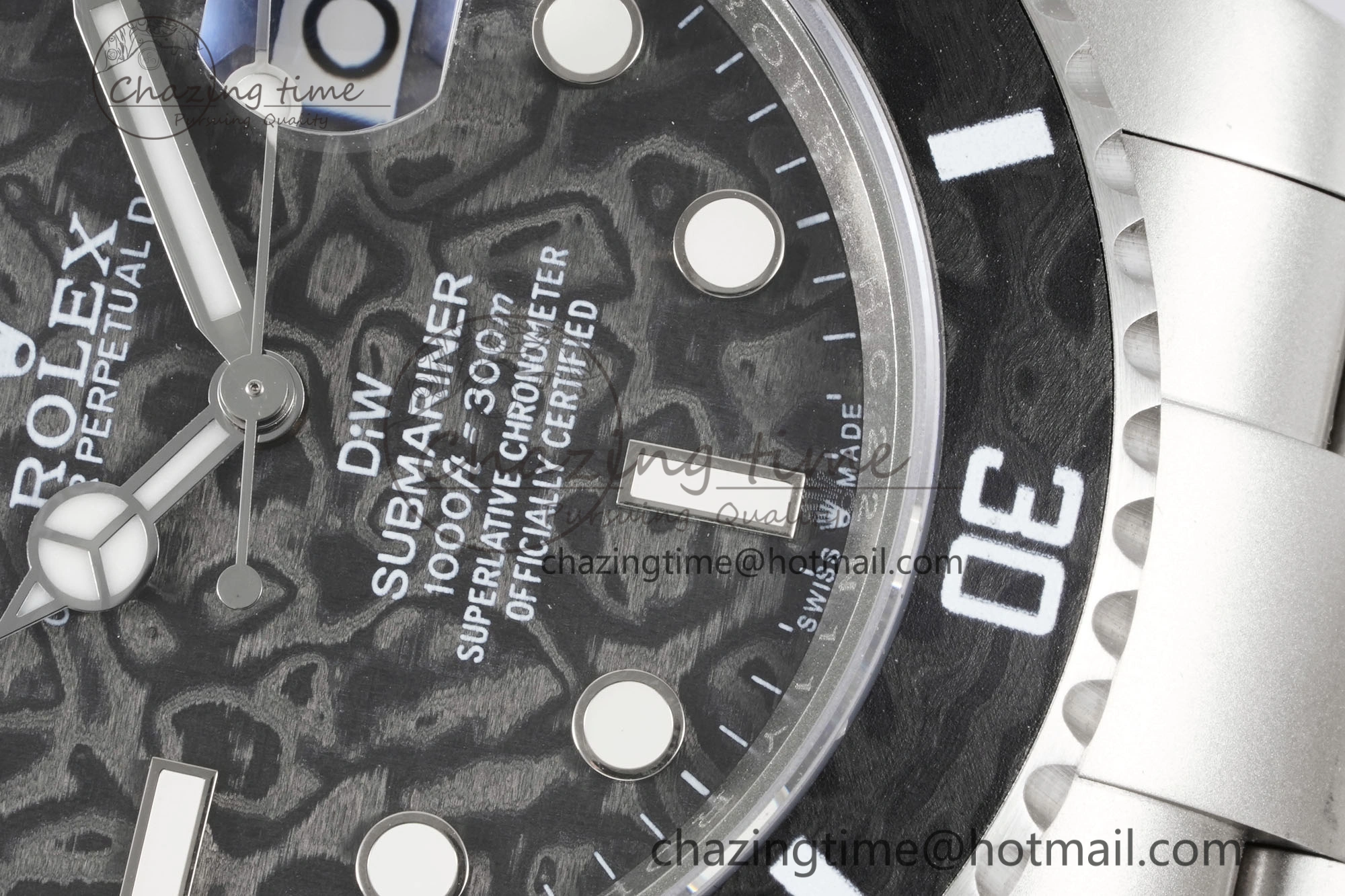 Submariner Sandblasted DIWF Best Edition Carbon Bezel Carbon Dial Dial on SS Bracelet VR TechFriendly 2064