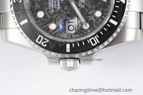 Submariner Sandblasted DIWF Best Edition Carbon Bezel Carbon Dial Dial on SS Bracelet VR TechFriendly 2064
