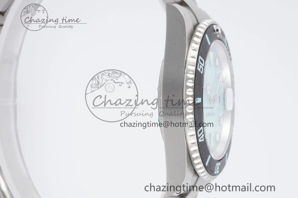 Submariner Sandblasted DIWF Best Edition Carbon Bezel Tiffany Blue Dial Dial on SS Bracelet VR UrbanChic 2065