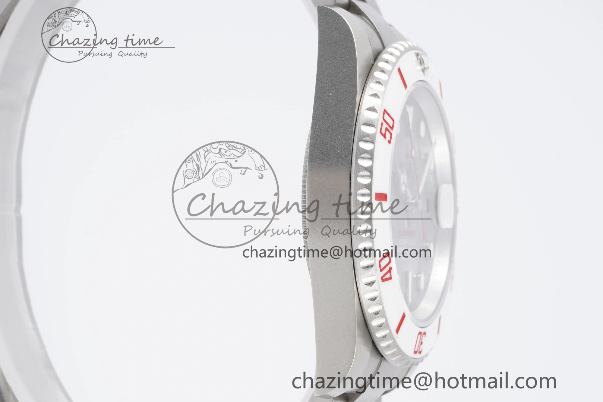 Submariner Sandblasted DIWF Best Edition White Bezel Gray Dial Dial on SS Bracelet VR ModernLook 2067
