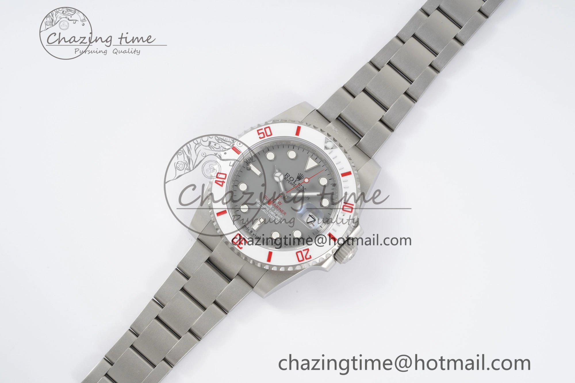 Submariner Sandblasted DIWF Best Edition White Bezel Gray Dial Dial on SS Bracelet VR ModernLook 2067