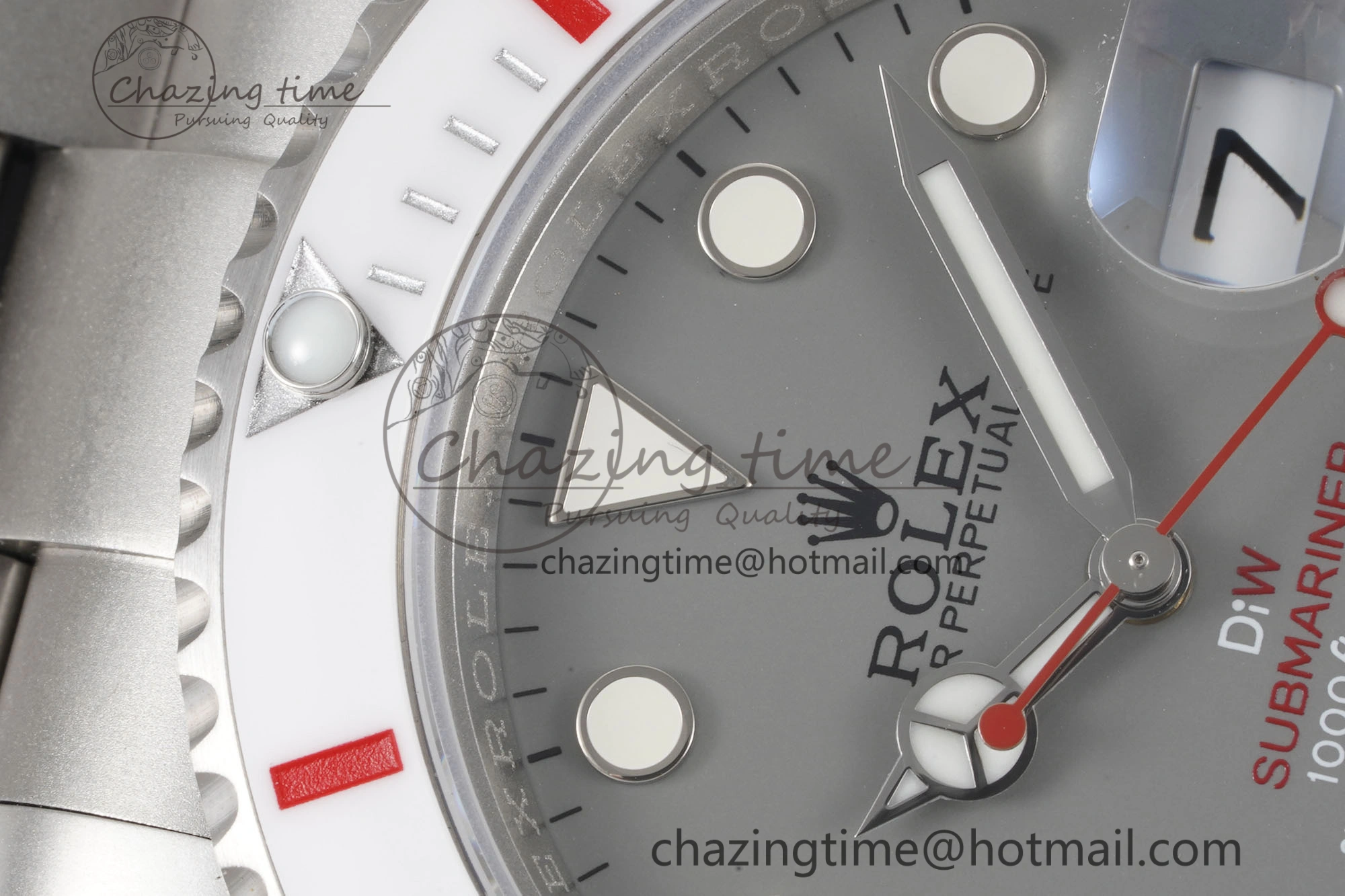 Submariner Sandblasted DIWF Best Edition White Bezel Gray Dial Dial on SS Bracelet VR ModernLook 2067